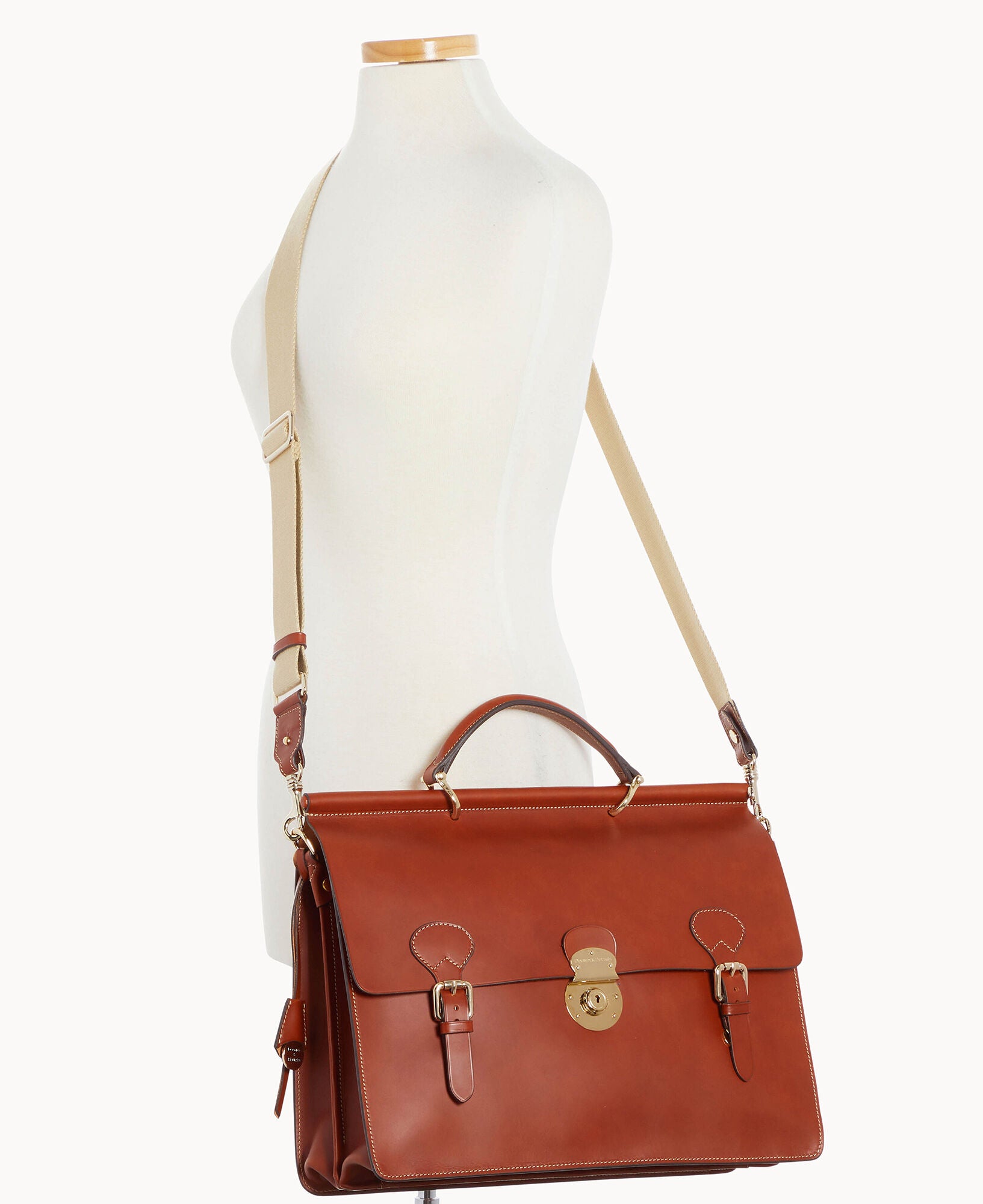 Alto Double Gusset Buckle Briefcase - Image 5