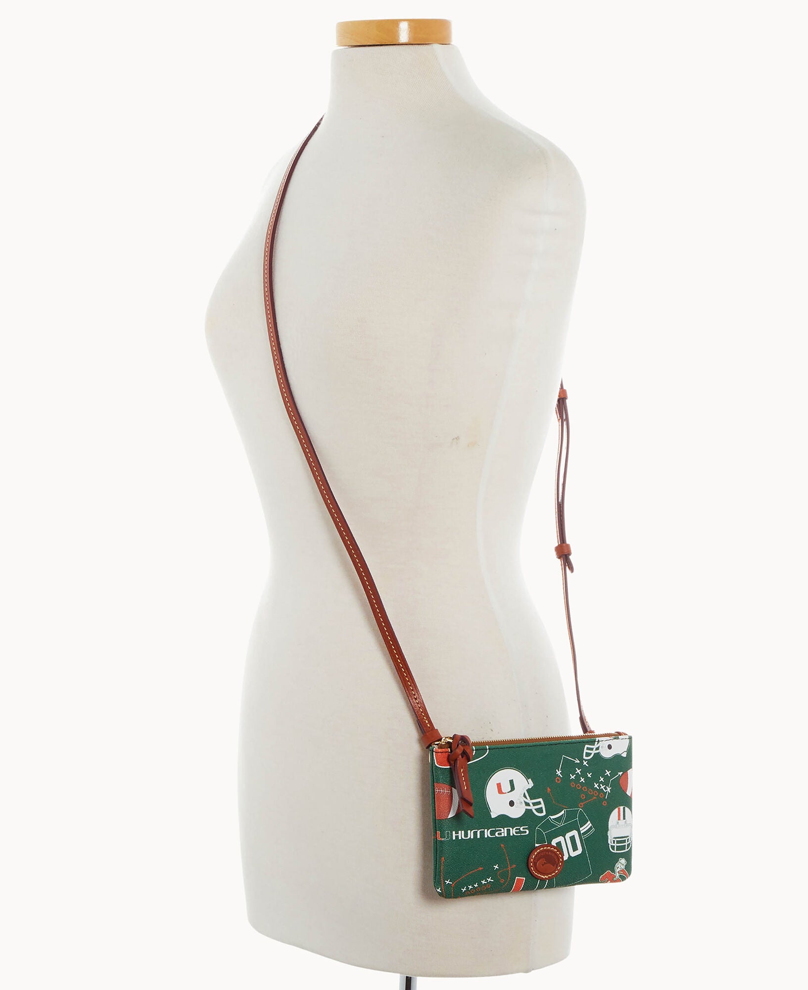 Collegiate University of Miami Top Zip Crossbody - Image 4